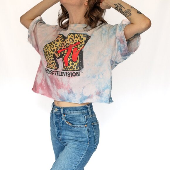 MTV • Medium/Large • Cropped T-Shirt • Tie-dye - Picture 11 of 11